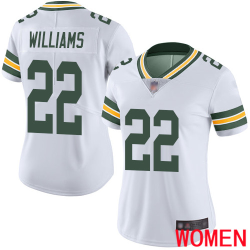 Green Bay Packers Limited White Women #22 Williams Dexter Road Jersey Nike NFL Vapor Untouchable